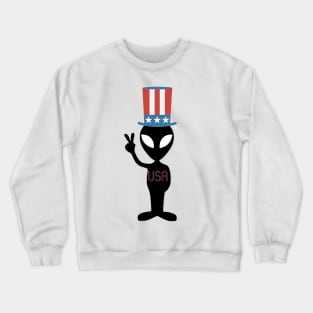 4th of July Independence Day Alien Crewneck Sweatshirt